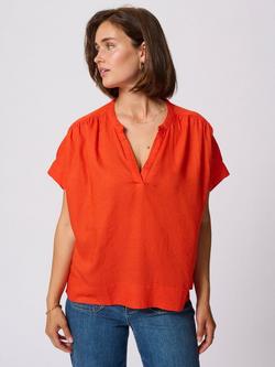 KAFFE Milia Batwing Sleeve Top, Mid Red, Mid Red