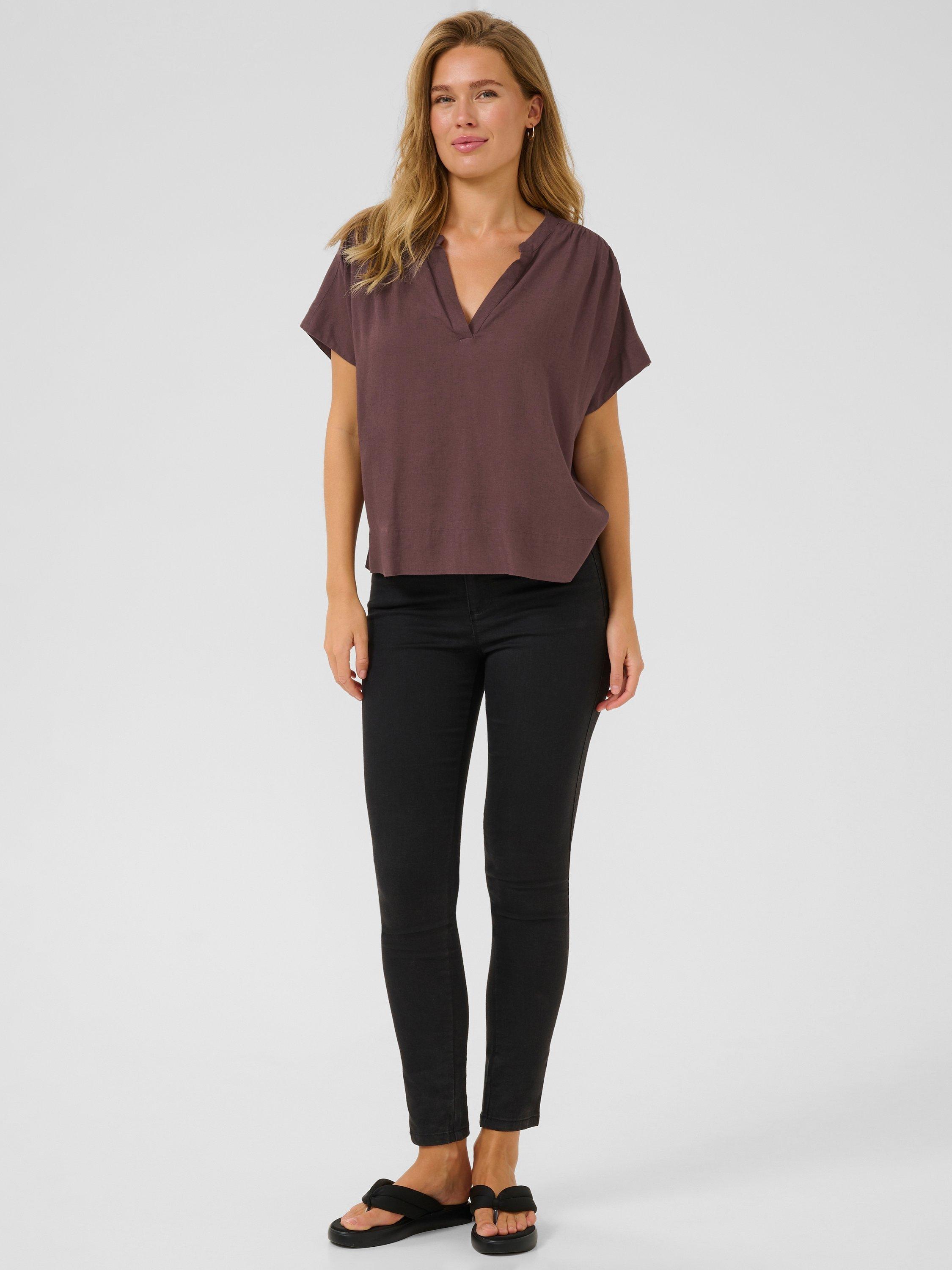 Product image 3 of 6, which shows KAFFE Milia Batwing Top, Mid Red, 8
