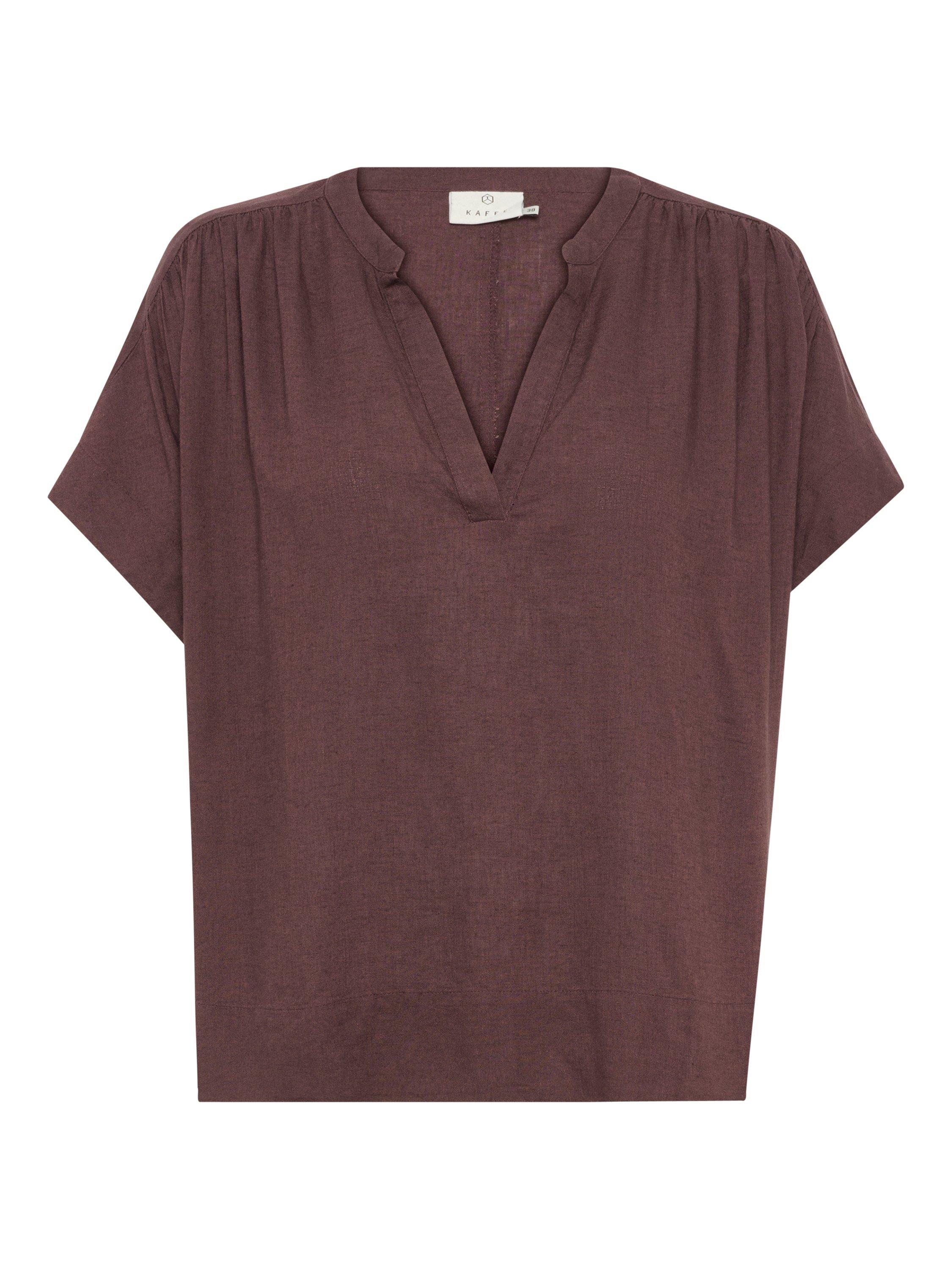 Product image 5 of 6, which shows KAFFE Milia Batwing Top, Mid Red, 8
