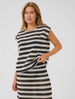 KAFFE Molin Lace Stripe Top, Multi, Multi