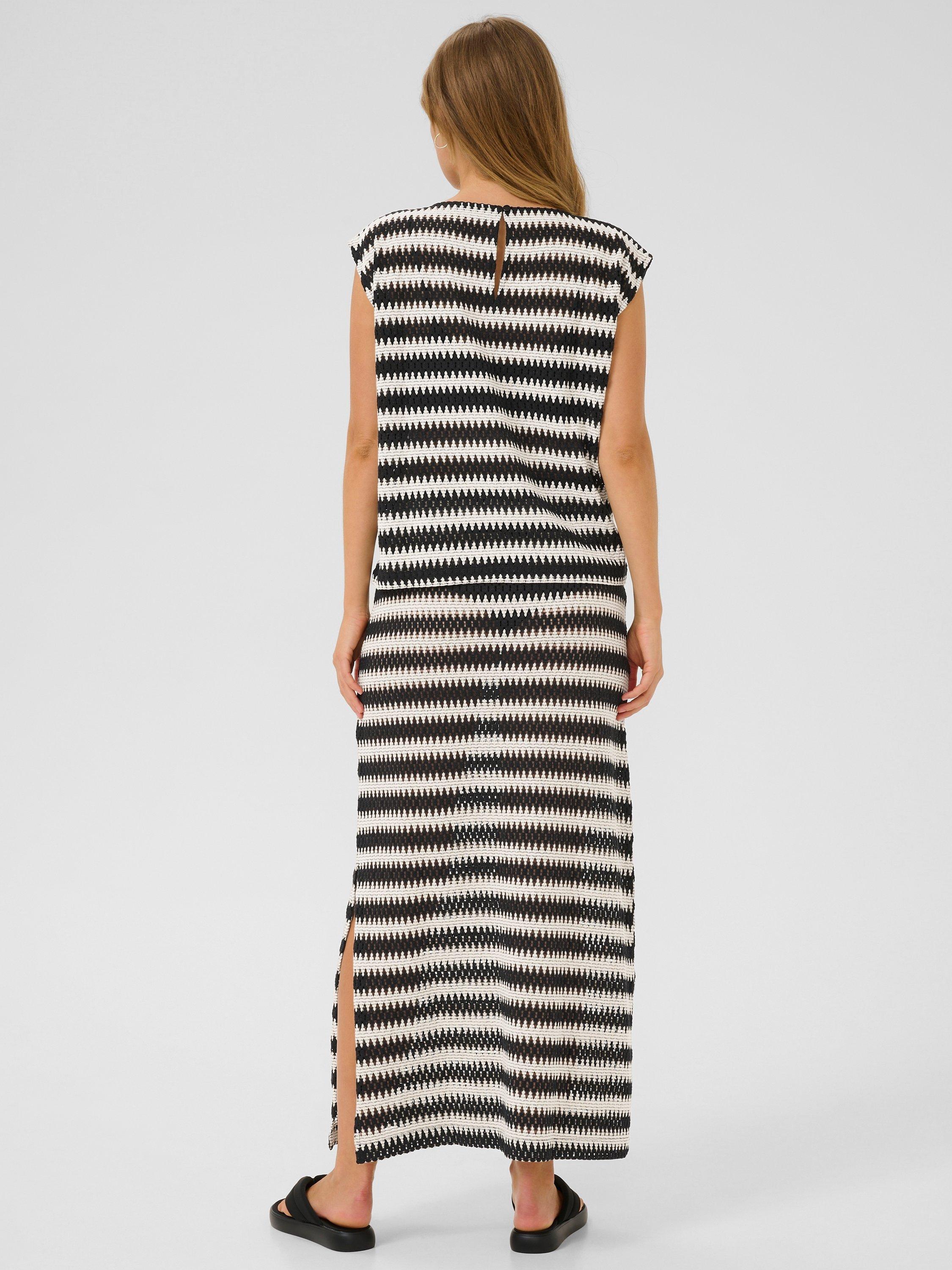 Product image 2 of 6, which shows KAFFE Molin Lace Stripe Top, Multi, 8
