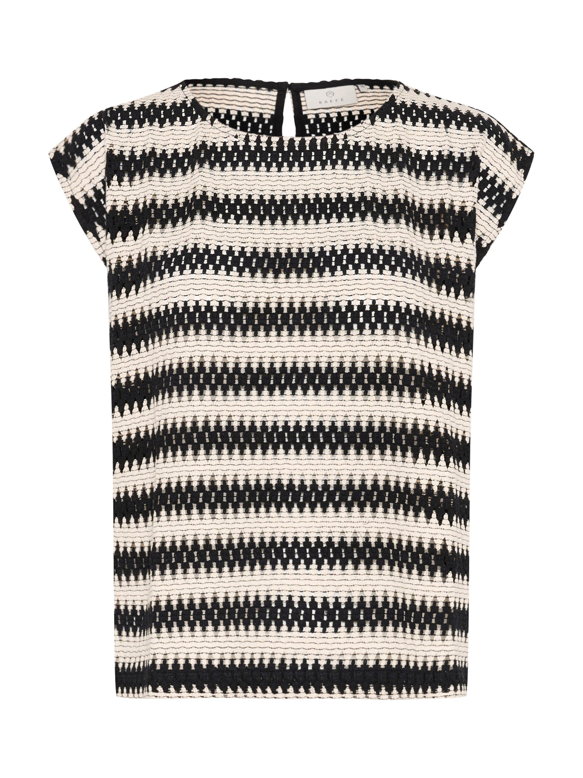 Product image 5 of 6, which shows KAFFE Molin Lace Stripe Top, Multi, 8