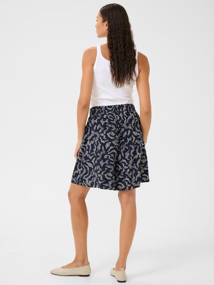 KAFFE KAbarton Abstract Print Shorts - view 2, Mid Blue