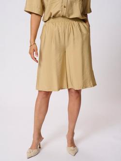KAFFE KAflorence Elasticated Shorts, Beige, Beige