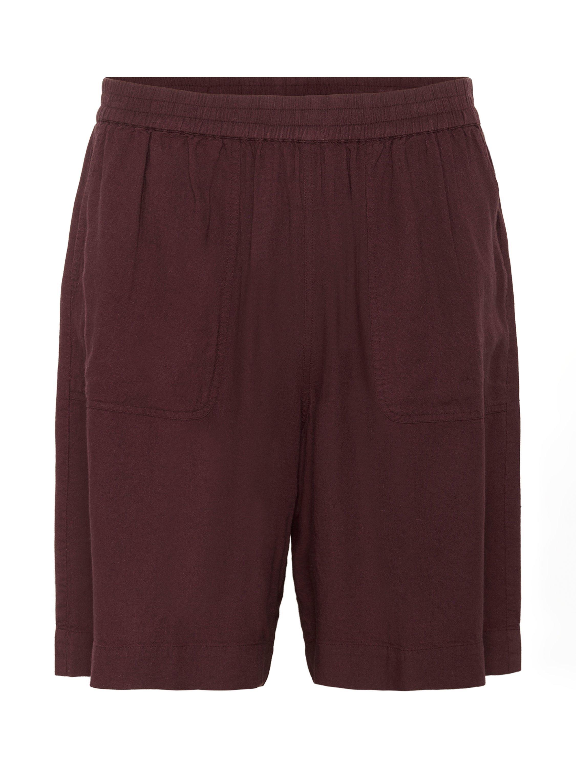 Product image 5 of 6, which shows KAFFE Milia Elasticated Waist Shorts, Mid Red, 8