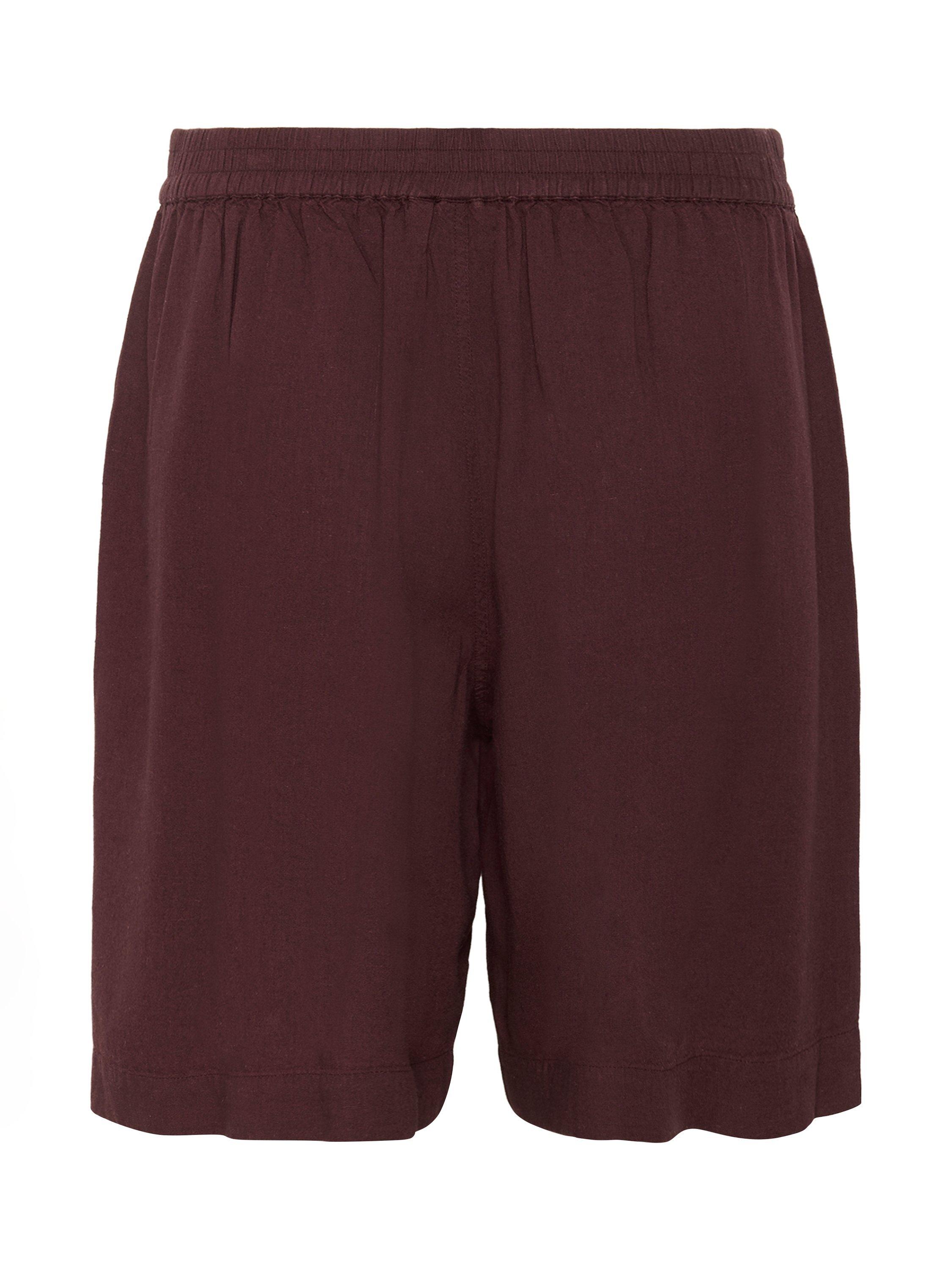 Product image 6 of 6, which shows KAFFE Milia Elasticated Waist Shorts, Mid Red, 8