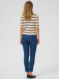 KAFFE Morita Stripe Cardigan, Cream/Multi