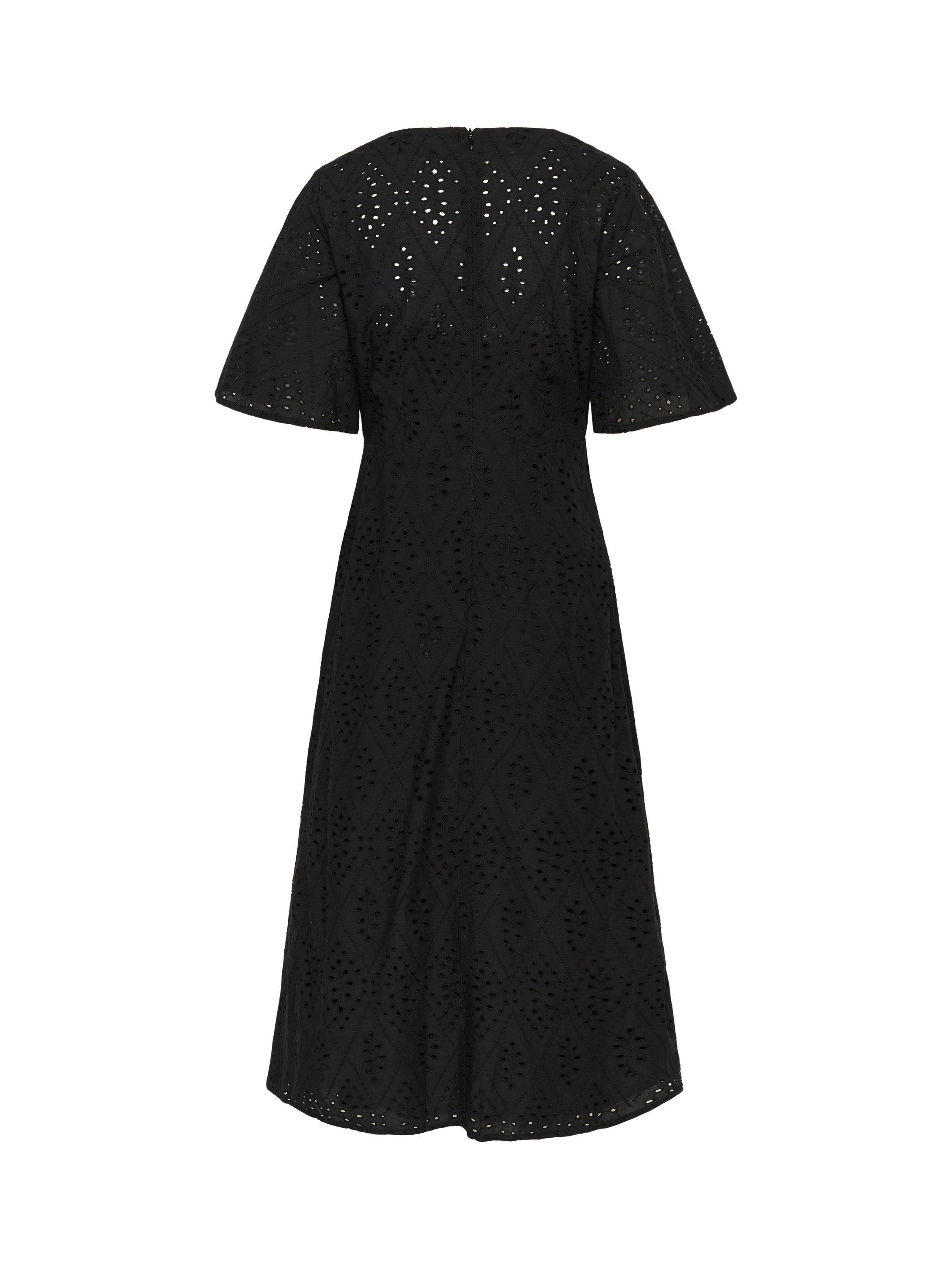 Product image 5 of 5, which shows Soaked In Luxury Joella Cotton Midi Dress, Black, XS