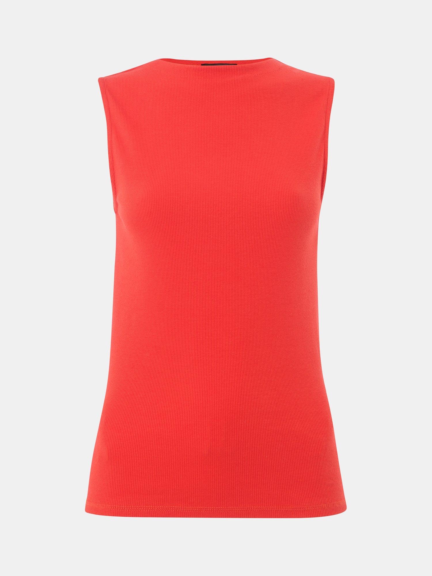 Product image 5 of 5, which shows Whistles Sleeveless Top, Red, 6