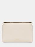 Whistles Fia Fold Top Clutch Bag, Ivory