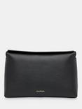 Whistles Fia Fold Top Clutch Bag, Black