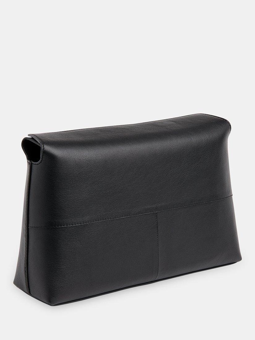 Product image 2 of 5, which shows Whistles Fia Fold Top Clutch Bag, Black