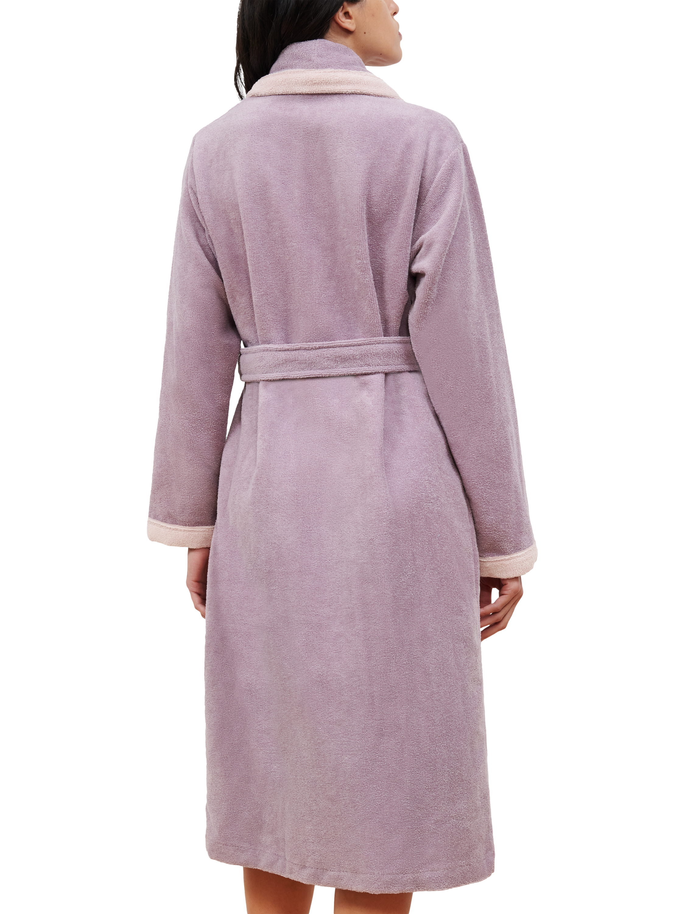 Product image 2 of 4, which shows Femilet Kelly Soft Feel Bath Robe, Mauve/Rose, S