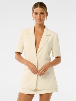 Forever New Azura Petite Jacket, Butter Cream Co Ord