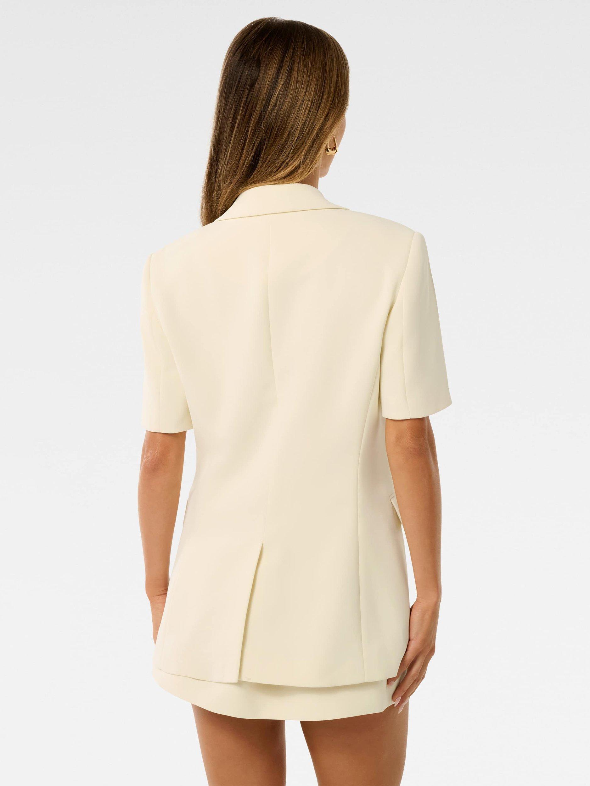 Product image 2 of 5, which shows Forever New Azura Petite Jacket, Butter Cream Co Ord, 4