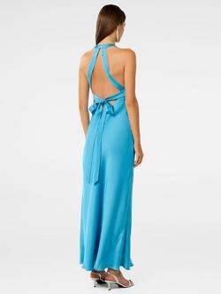 Forever New Audrey Backless Satin Maxi Dress - view 2, Horizon Blue