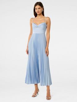 Forever New Chloe Pleated Midi Dress, Misty Sky