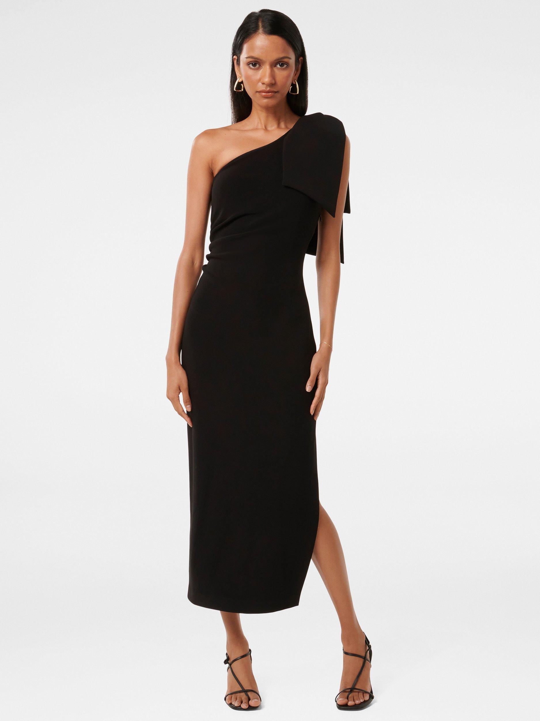 Product image 1 of 4, which shows Forever New Jade Petite Bow Bodycon Dress, Black, 4