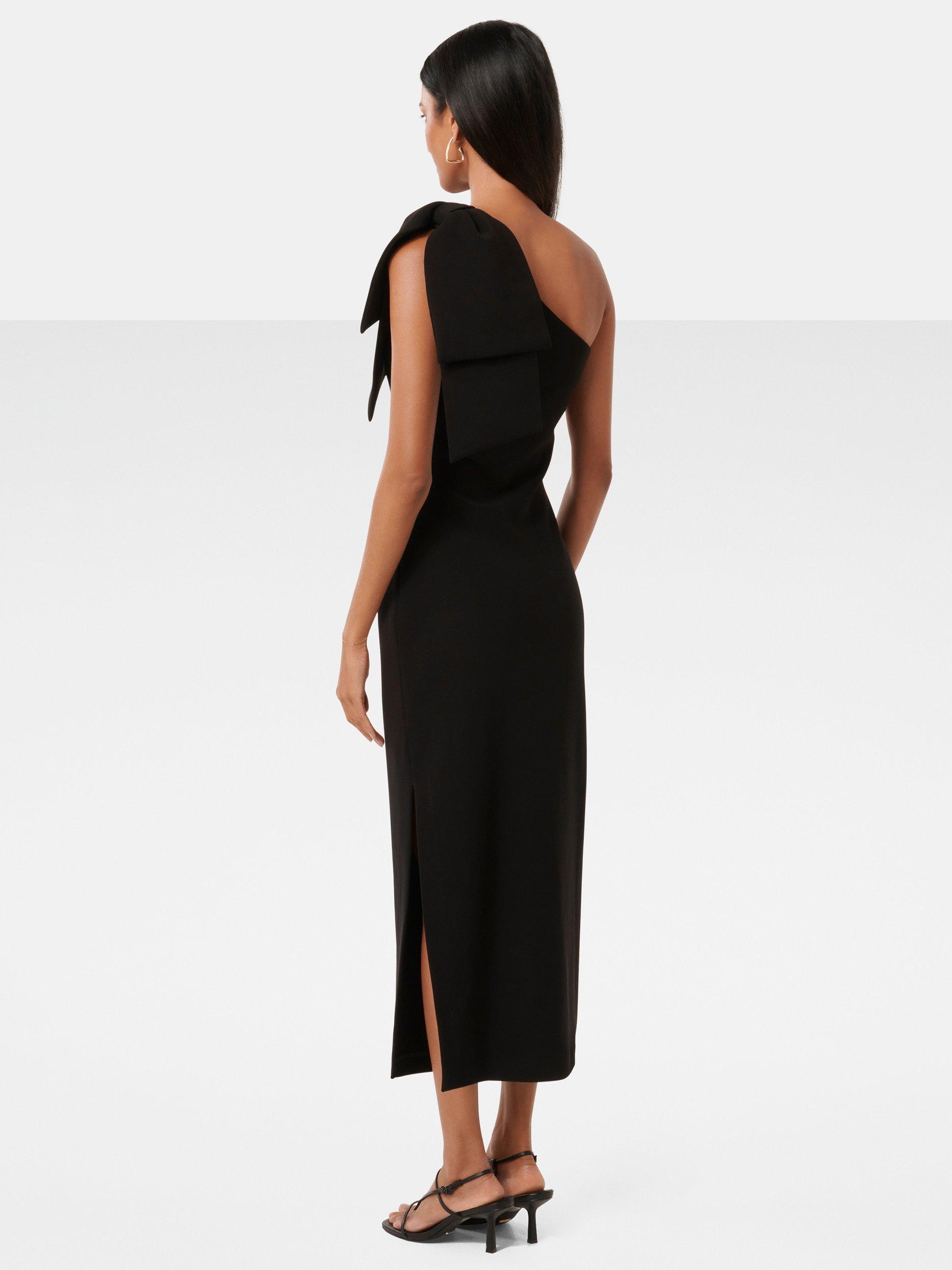 Product image 2 of 4, which shows Forever New Jade Petite Bow Bodycon Dress, Black, 4