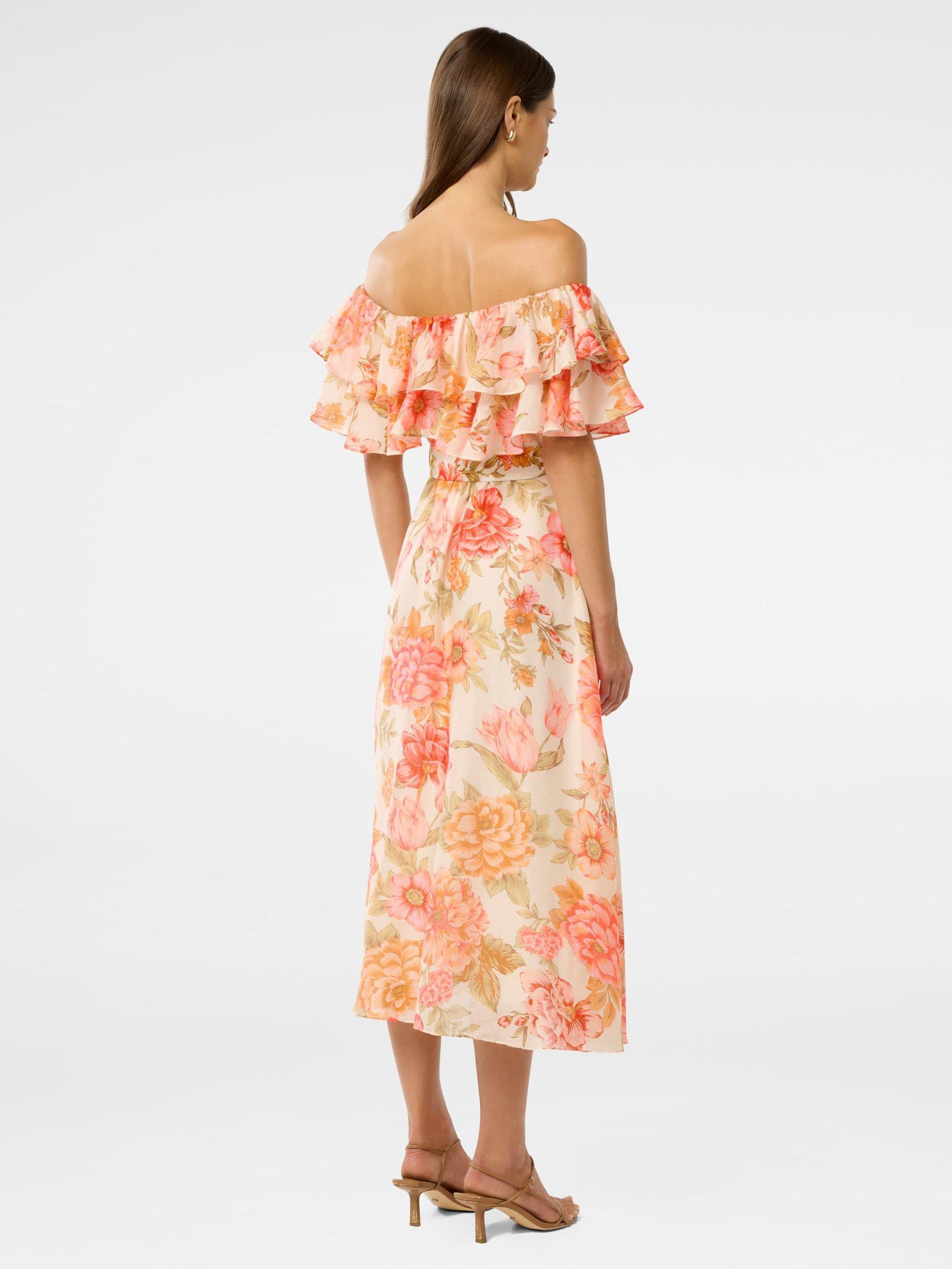 Product image 2 of 4, which shows Forever New Jemima Floral Ruffle Midi Dress, Multi, 4