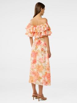 Forever New Jemima Floral Ruffle Midi Dress, Multi - view 2, Multi