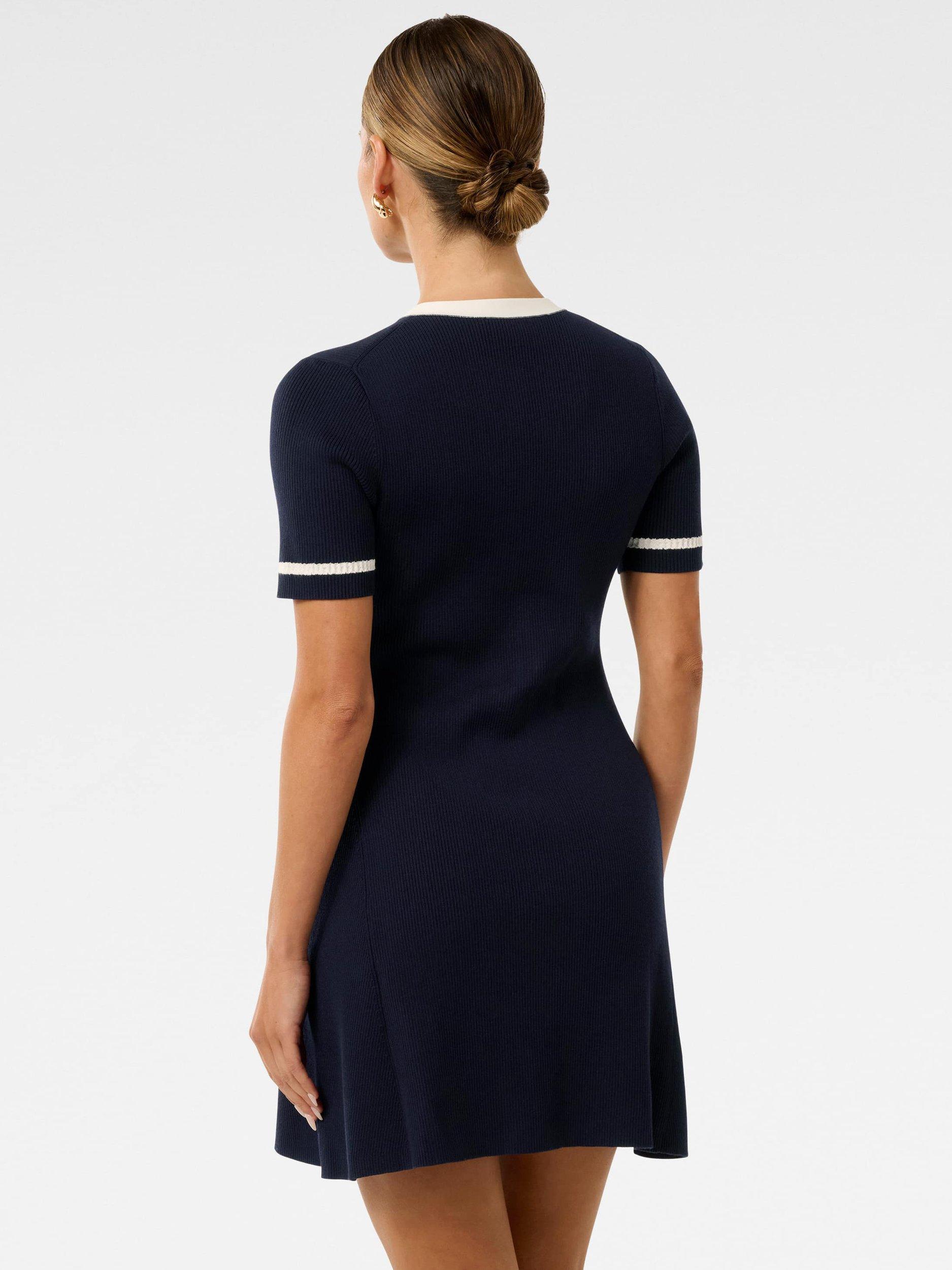Forever New Kerry Petite Ribbed Contrast Knitted Mini Dress