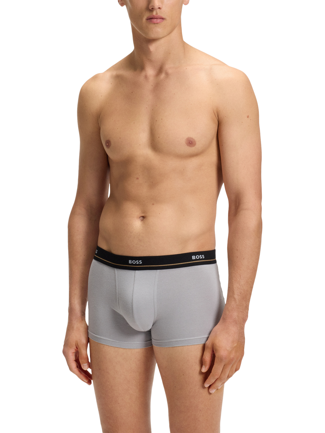 Product image 4 of 7, which shows HUGO BOSS BOSS Cotton Blend Trunks, Pack of 5, Green/Multi, L