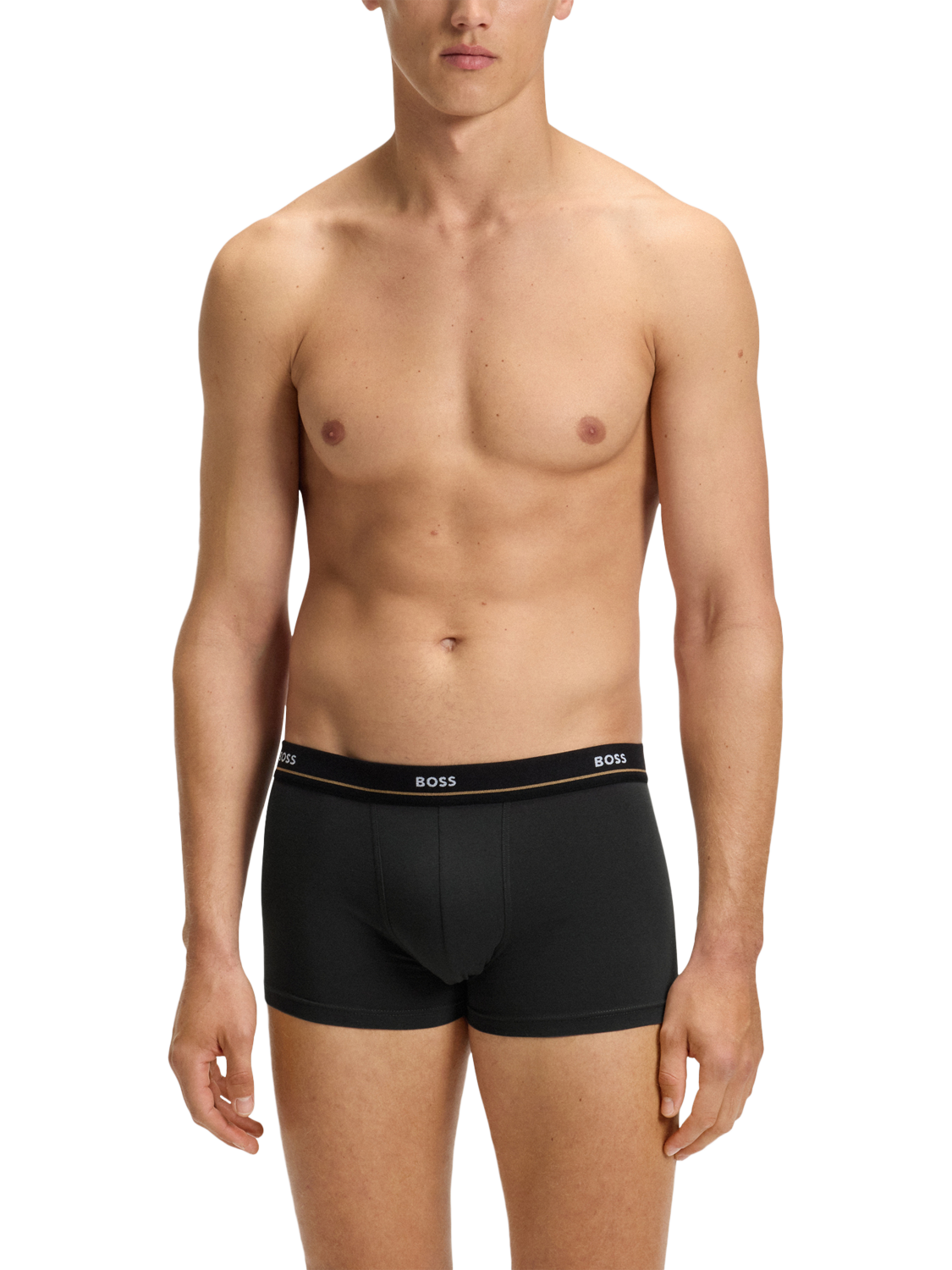 Product image 6 of 7, which shows HUGO BOSS BOSS Cotton Blend Trunks, Pack of 5, Green/Multi, L