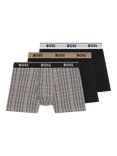 BOSS Stretch Cotton Boxer Briefs, Pack of 3, Multi