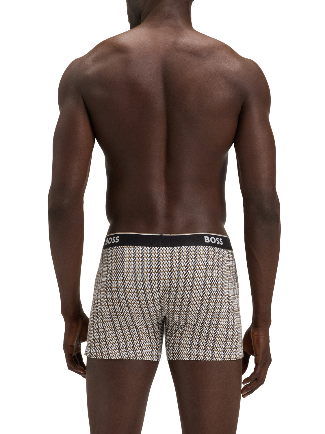 Product image 3 of 7, which shows BOSS Stretch Cotton Boxer Briefs, Pack of 3, Multi, M
