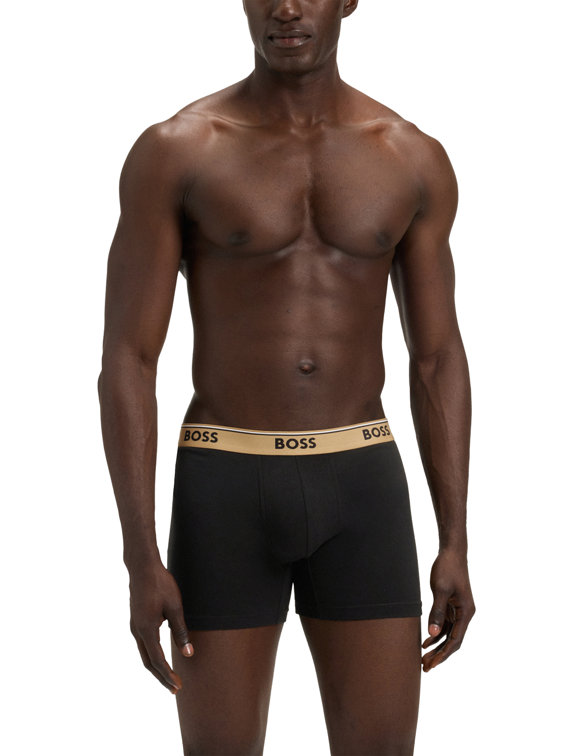 Product image 4 of 7, which shows BOSS Stretch Cotton Boxer Briefs, Pack of 3, Multi, M
