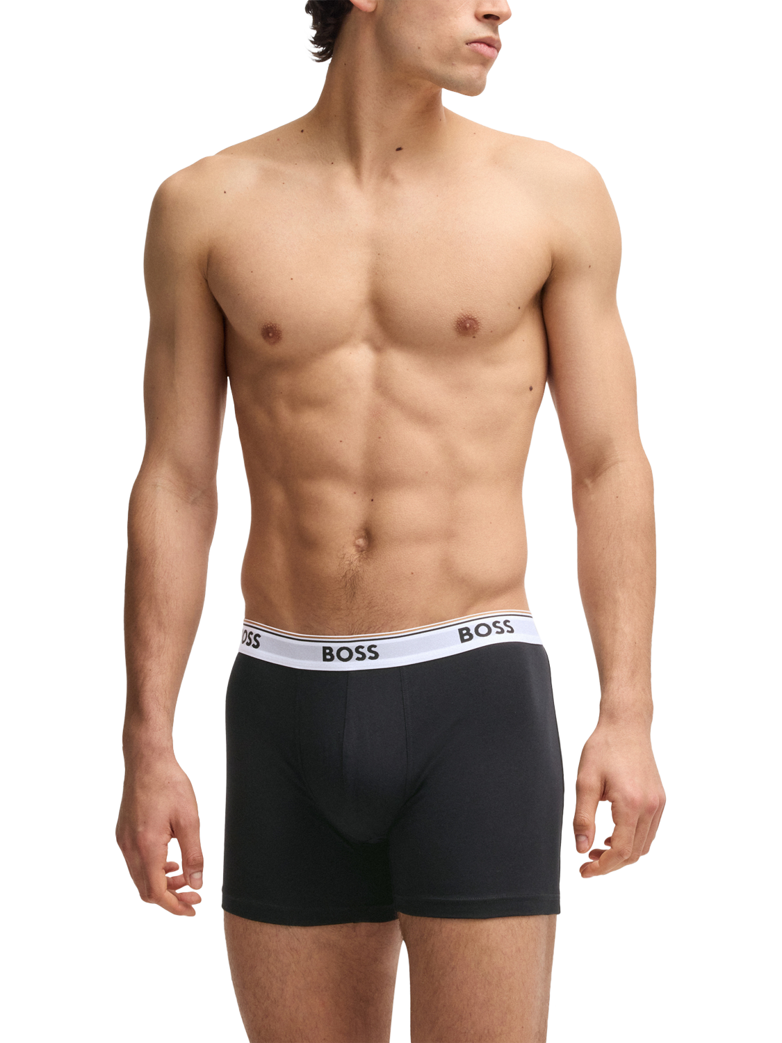 Product image 4 of 6, which shows BOSS Stretch Cotton Boxer Briefs, Pack of 3, Multi, XXL