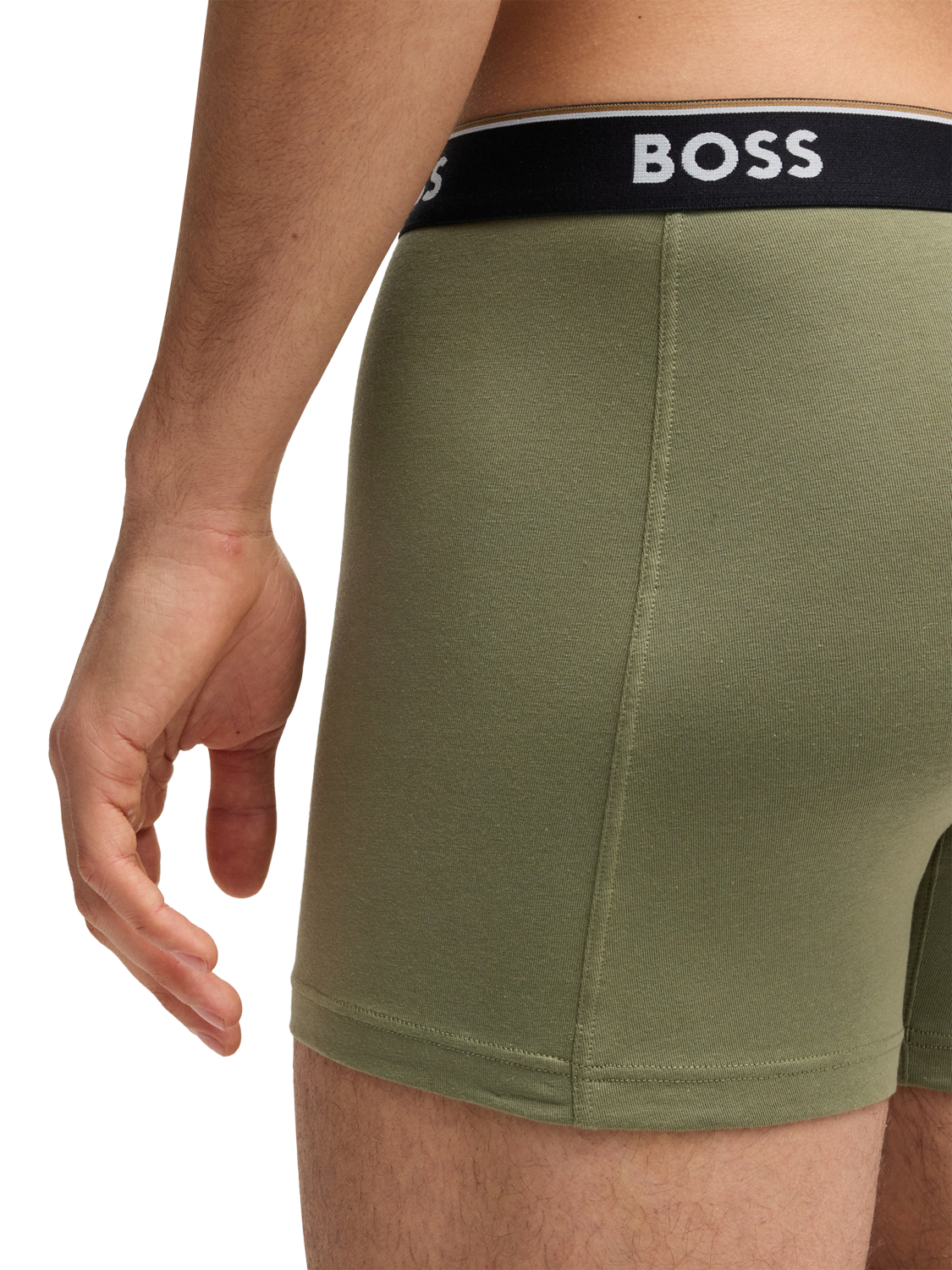 Product image 6 of 6, which shows BOSS Stretch Cotton Boxer Briefs, Pack of 3, Multi, XXL