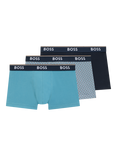 HUGO BOSS BOSS Logo Cotton Blend Trunks, Pack of 3