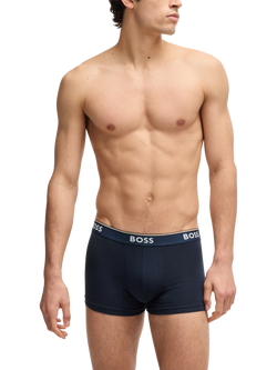 HUGO BOSS BOSS Logo Cotton Blend Trunks, Pack of 3 - view 2, Multi
