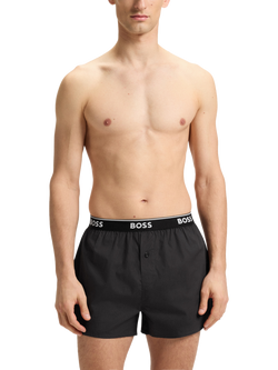 BOSS Cotton Boxer Shorts, Pack of 2, Light Grey/Multi - view 2, Light Grey/Multi