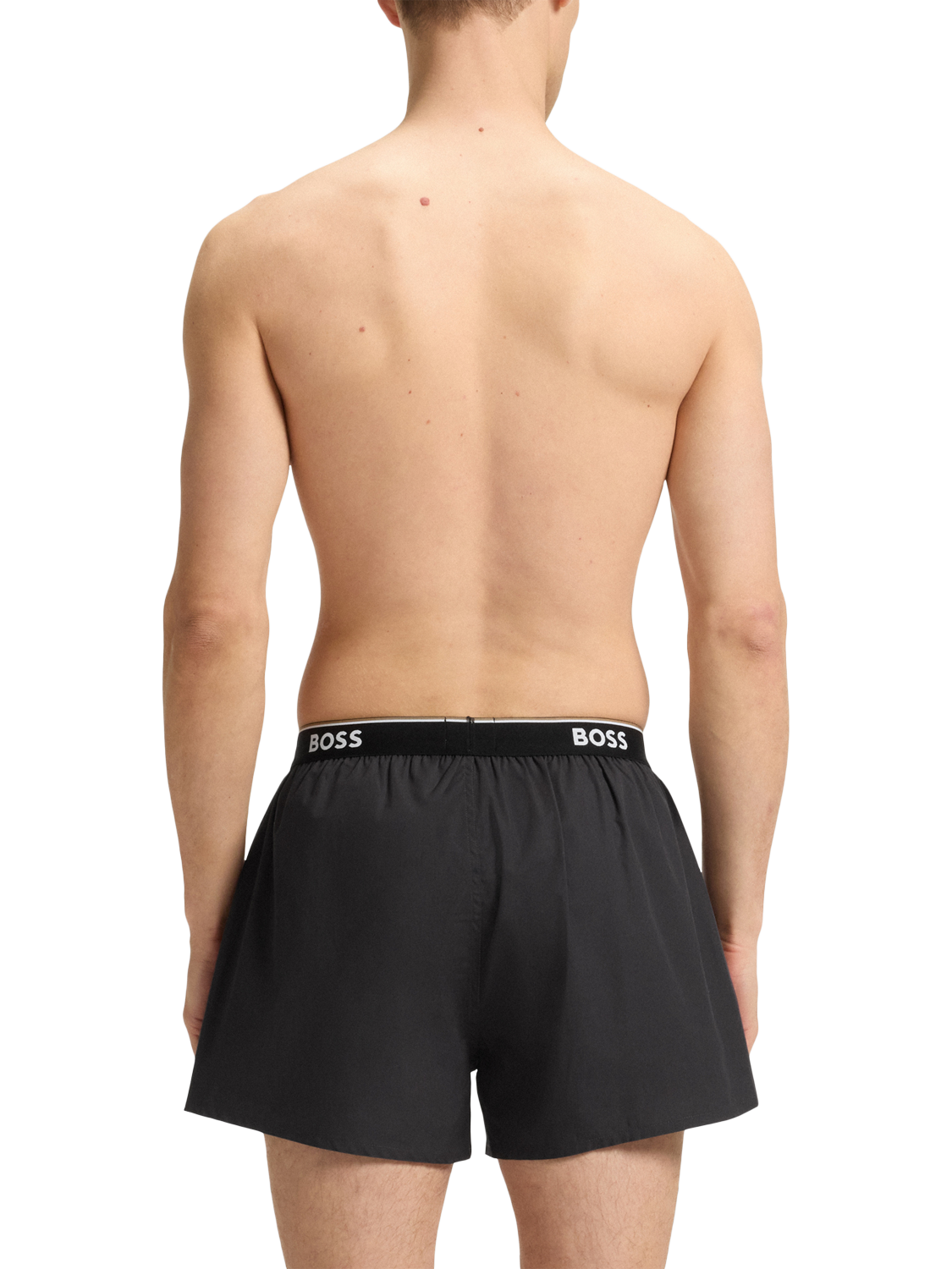 Product image 3 of 6, which shows BOSS Cotton Boxer Shorts, Pack of 2, Light Grey/Multi, S