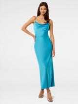 Reiss Zoey Drape Detail Dress, Teal