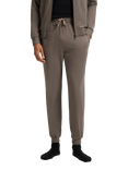 BOSS Embroidered Logo Stretch Cotton Lounge Joggers, Medium Brown