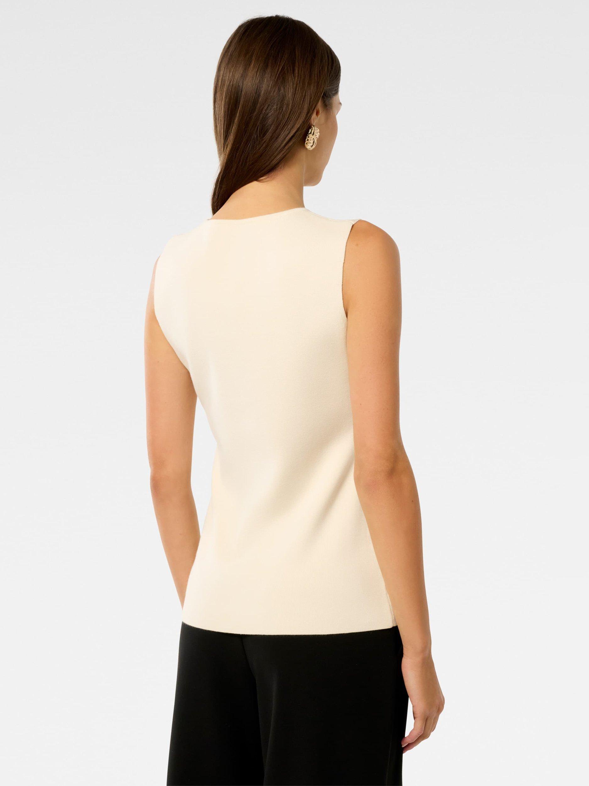 Product image 2 of 5, which shows Forever New Lauren Waistcoat, Buttermilk, L