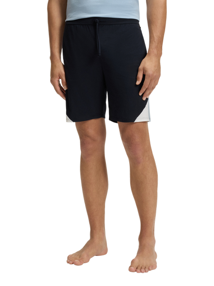 HUGO BOSS BOSS Drawstring Cotton Blend Shorts, Dark Blue