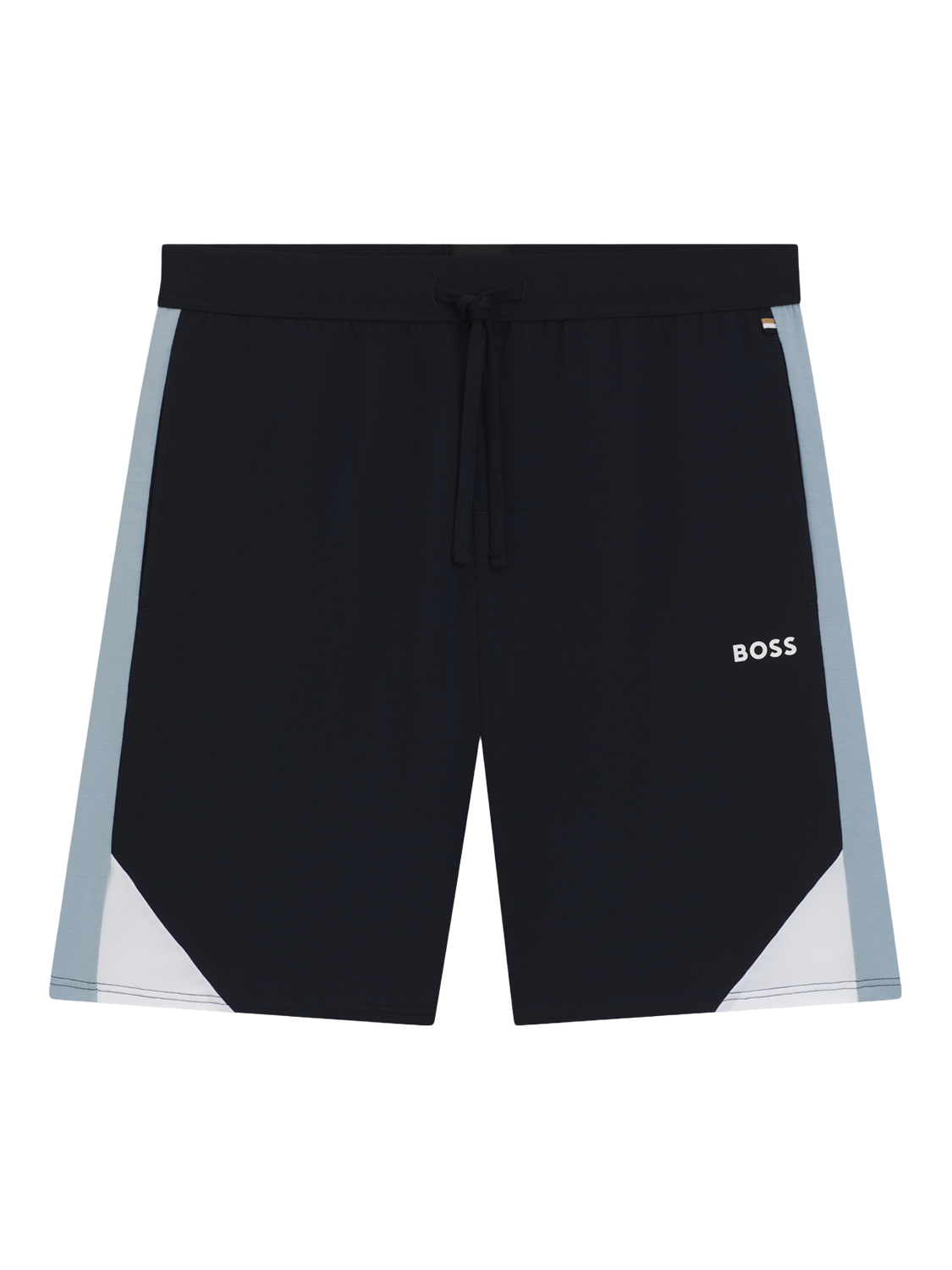 Product image 4 of 6, which shows HUGO BOSS BOSS Drawstring Cotton Blend Shorts, Dark Blue, M