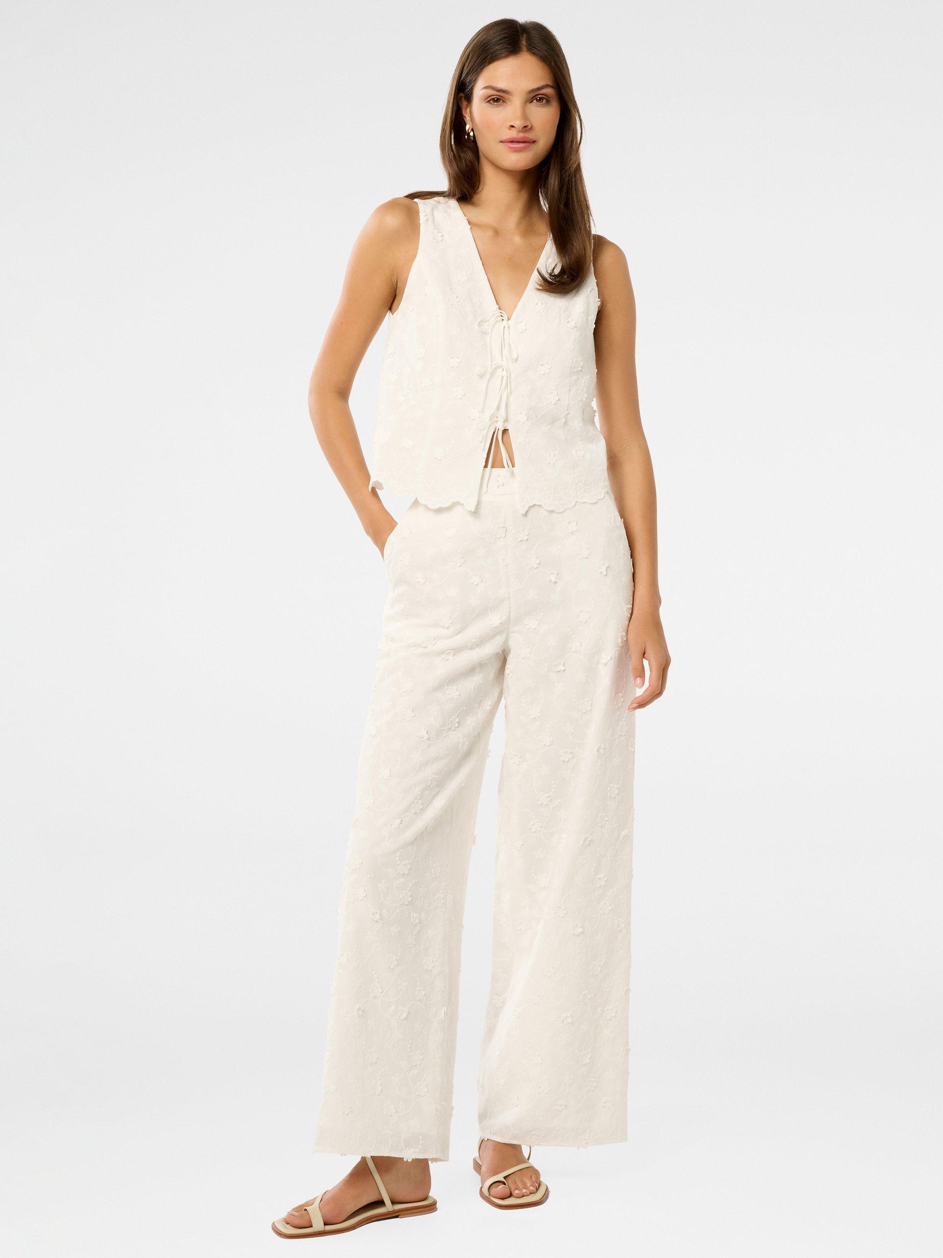 Product image 5 of 5, which shows Forever New Colette Broderie Cotton Top, Porcelain, 4
