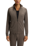 HUGO BOSS BOSS Zip Front Cotton Blend Pyjama Top