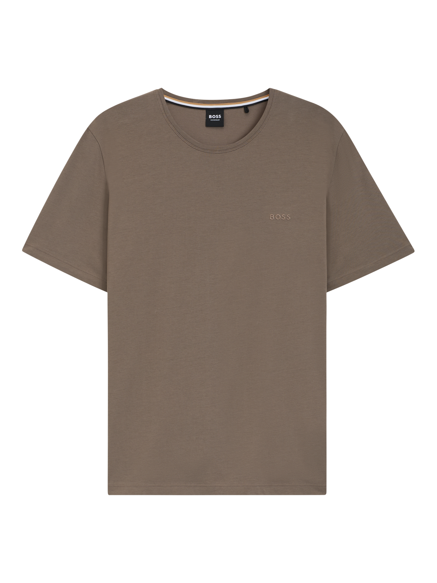 Product image 4 of 5, which shows HUGO BOSS BOSS Logo Cotton Blend T-Shirt, Medium Brown, M