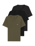 BOSS Embroidered Logo Cotton Short Sleeve T-Shirt, Pack of 3, Multi