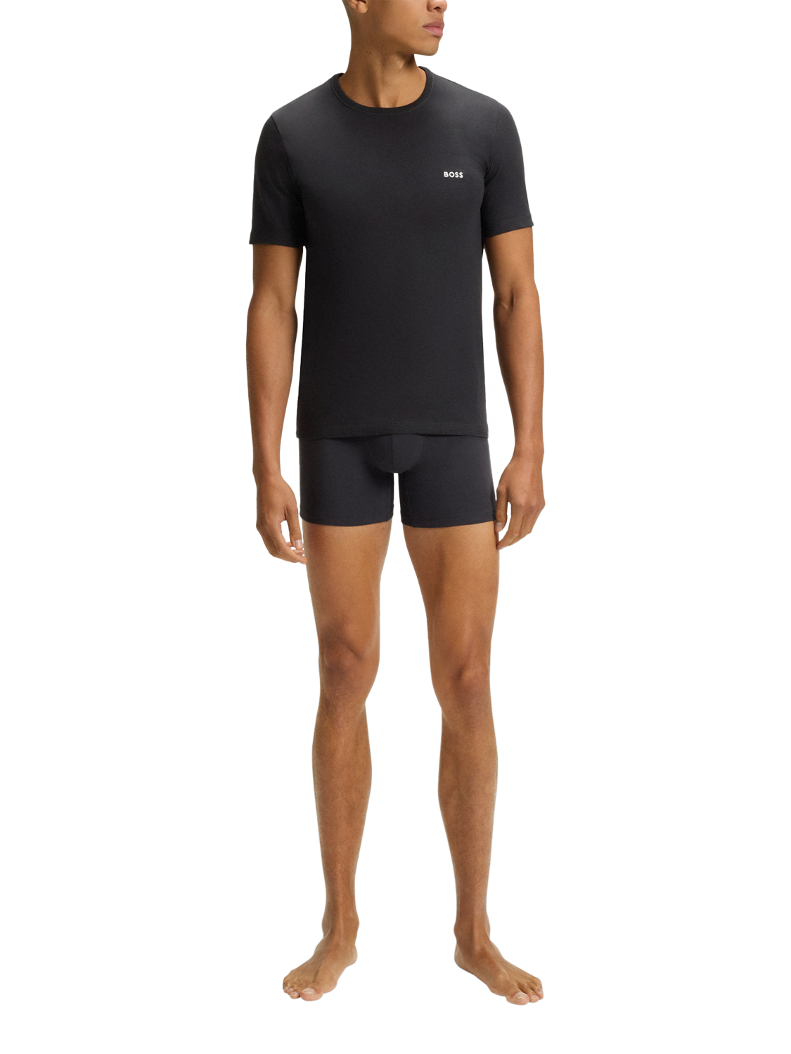 Product image 4 of 5, which shows BOSS Embroidered Logo Cotton Short Sleeve T-Shirt, Pack of 3, Multi, L