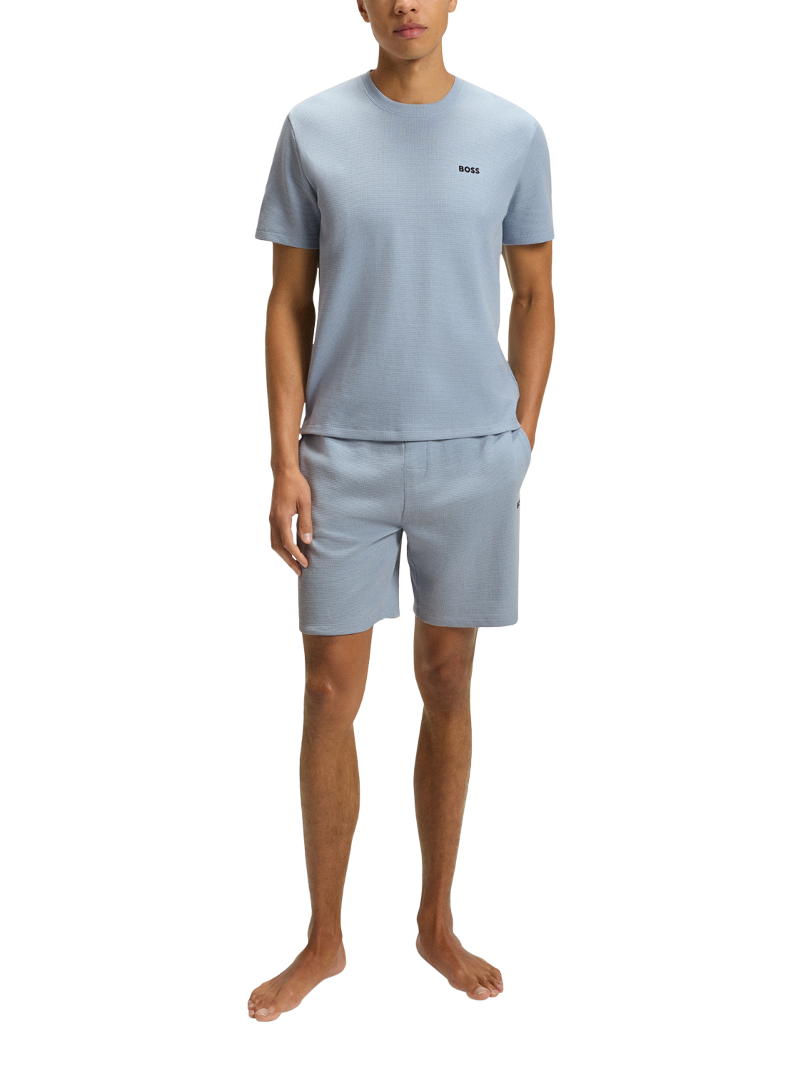 Product image 3 of 5, which shows HUGO BOSS BOSS Logo Cotton Blend T-Shirt, Blue, M