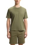 BOSS Relax Logo Short Pyjama Set, Mid Green