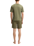 BOSS Relax Logo Short Pyjama Set, Mid Green